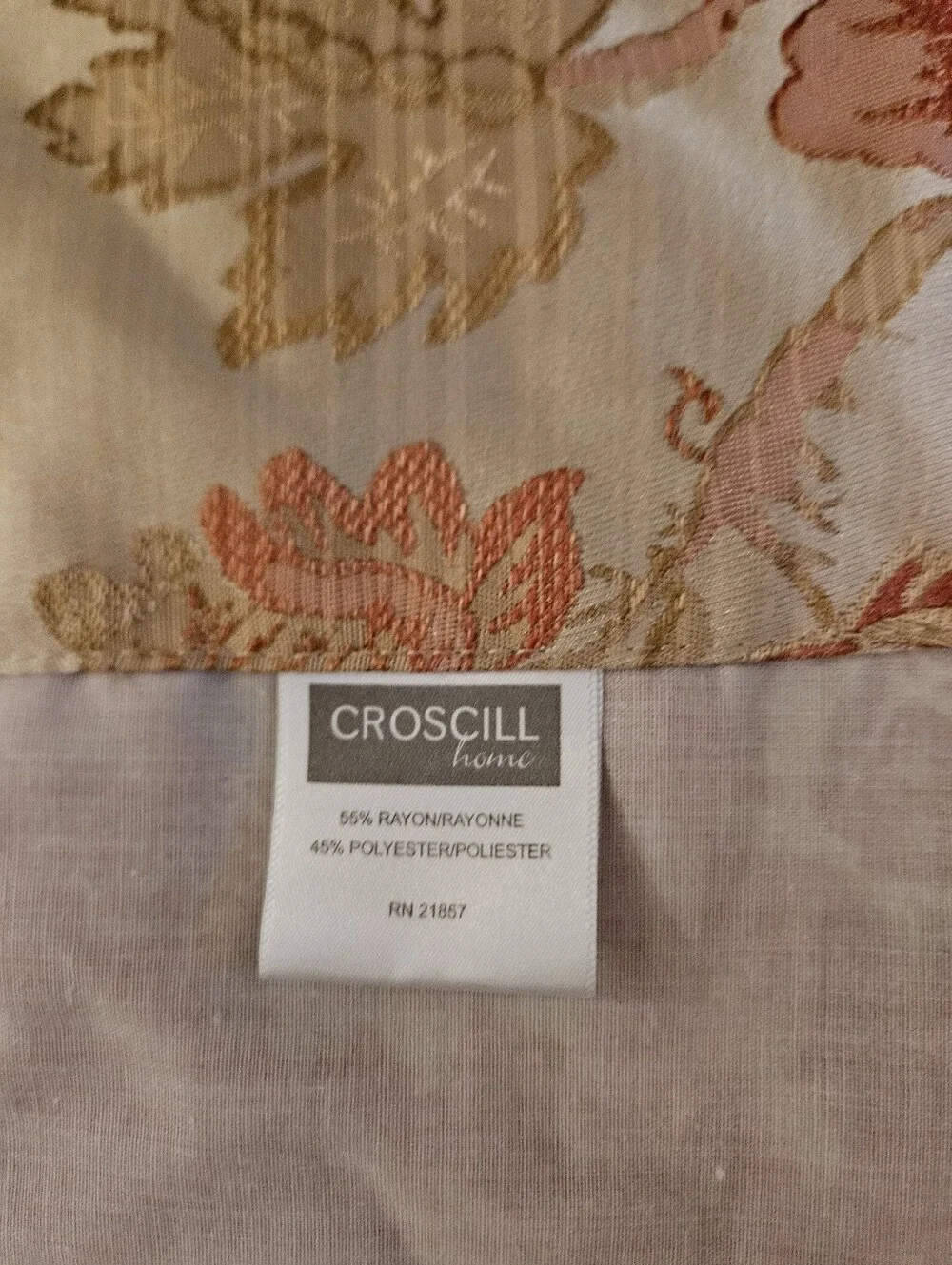 Croscill Queen Comforter Jacobean Floral with Matching Shams and Valance